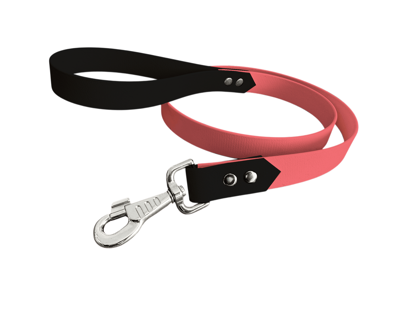 L'atelier du Fourmilier Laisse bicolore Saumon Laisse bicolore Classique en BioThane