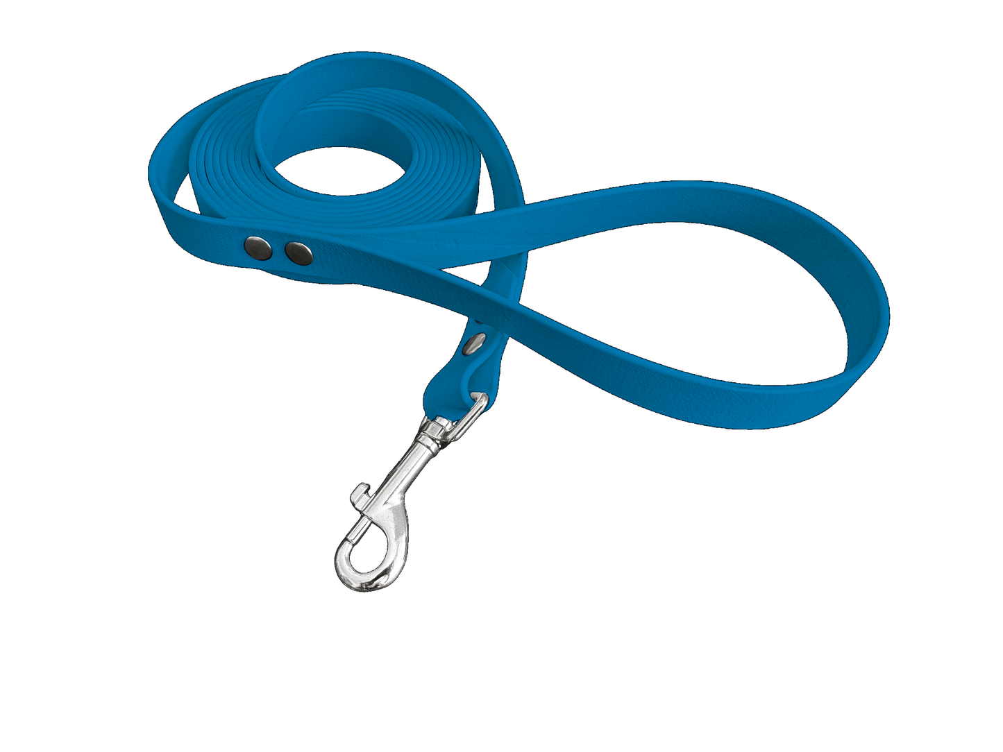 L'atelier du Fourmilier Laisse Bleu Longe en BioThane personnalisable – Largeurs 19 mm ou 25 mm – Longueur au choix jusqu'à 20 mètres
