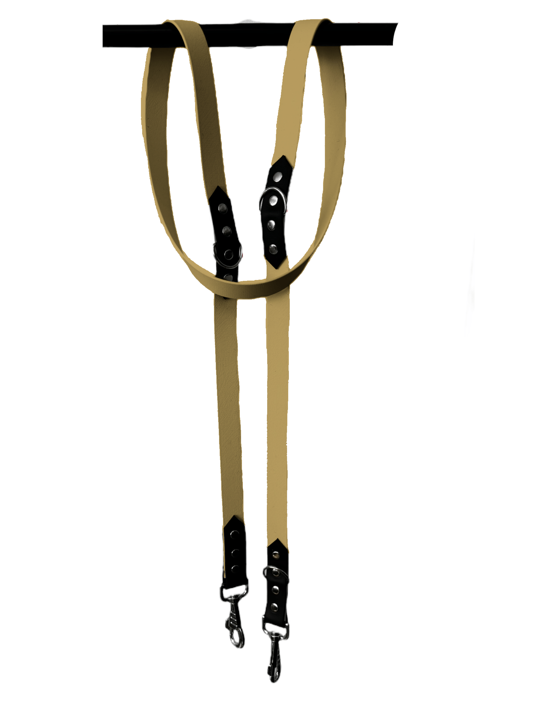 L'atelier du Fourmilier Laisse Doré Laisse Réglable 3 Positions