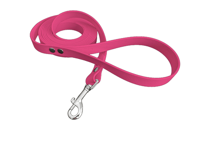 L'atelier du Fourmilier Laisse Fuchsia Longe en BioThane personnalisable – Largeurs 19 mm ou 25 mm – Longueur au choix jusqu'à 20 mètres