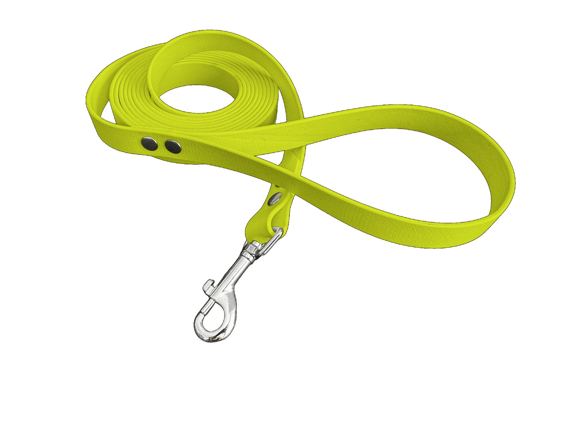 L'atelier du Fourmilier Laisse Jaune Fluo Longe en BioThane personnalisable – Largeurs 19 mm ou 25 mm – Longueur au choix jusqu'à 20 mètres