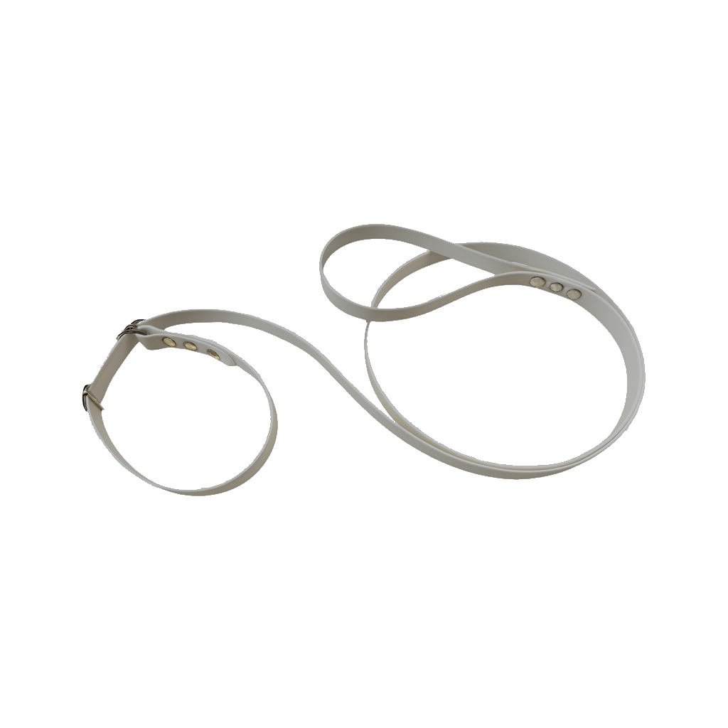 L'atelier du Fourmilier Laisse martingale Argent Laisse martingale en BioThane – Largeurs 19 mm ou 25 mm