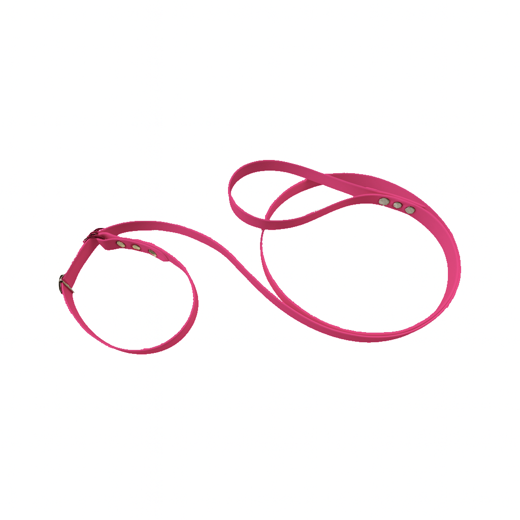 L'atelier du Fourmilier Laisse martingale Fuchsia Laisse martingale en BioThane – Largeurs 19 mm ou 25 mm