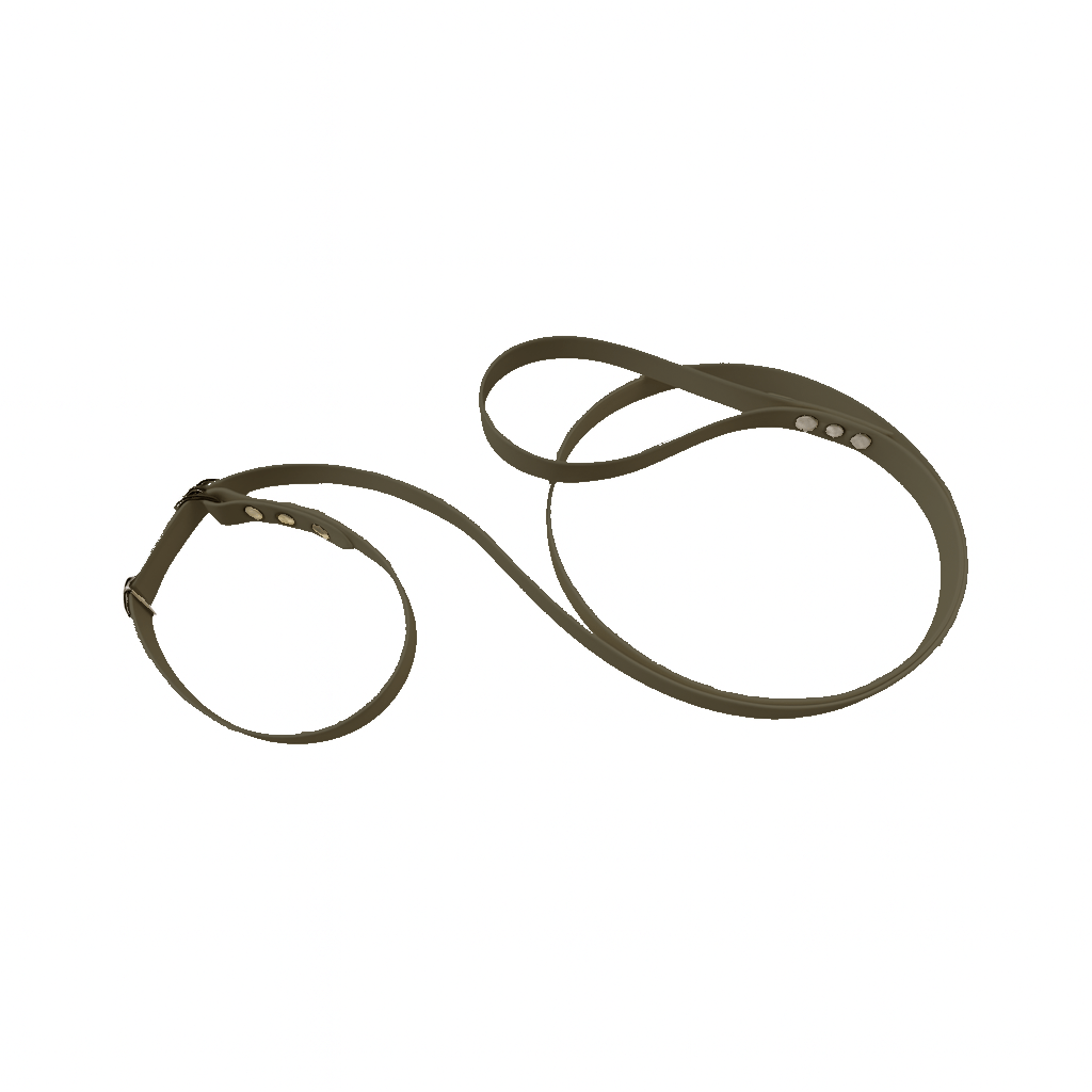 L'atelier du Fourmilier Laisse martingale Vert Olive Laisse martingale en BioThane – Largeurs 19 mm ou 25 mm
