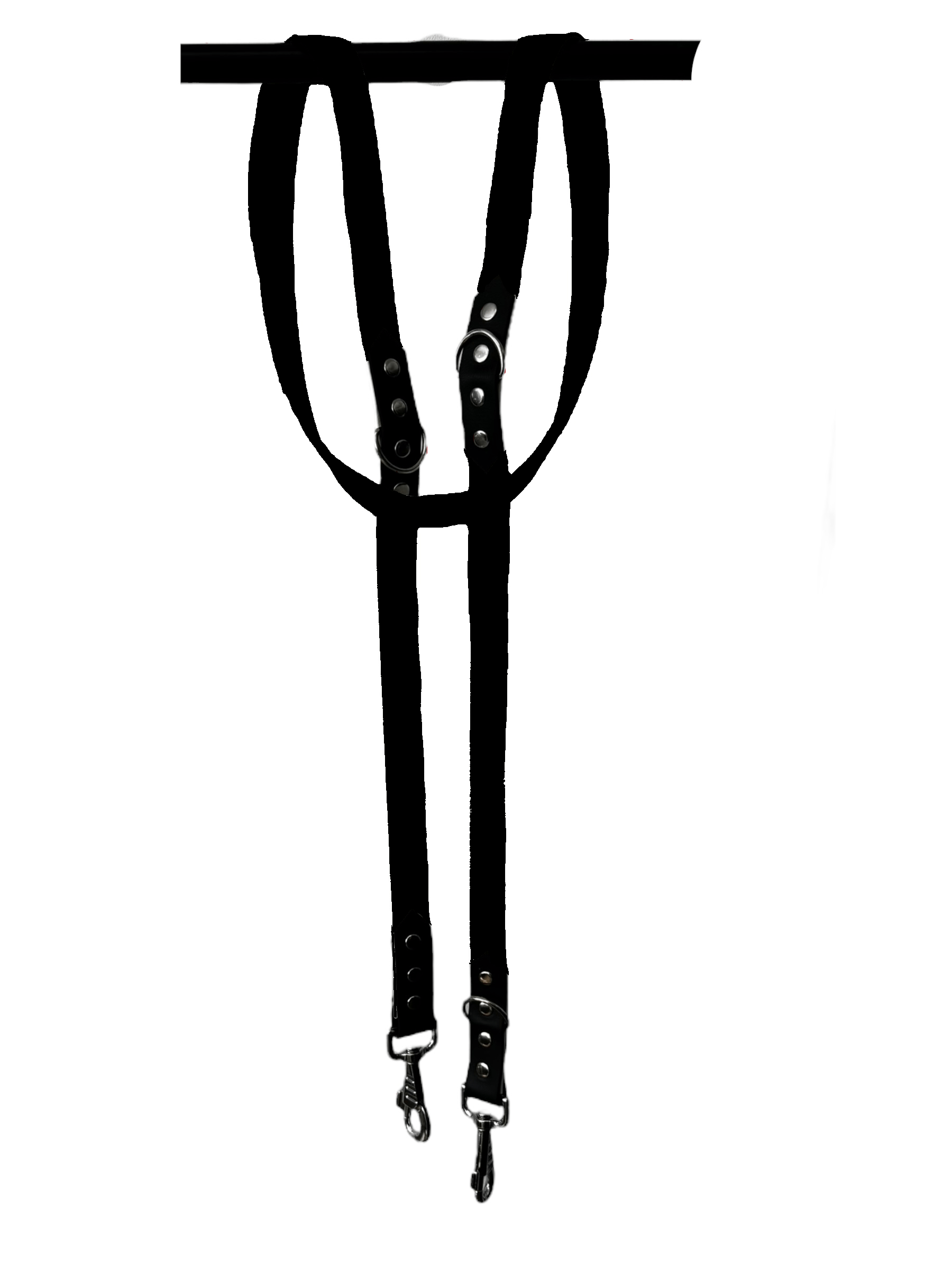 L'atelier du Fourmilier Laisse Noir Laisse Réglable 3 Positions