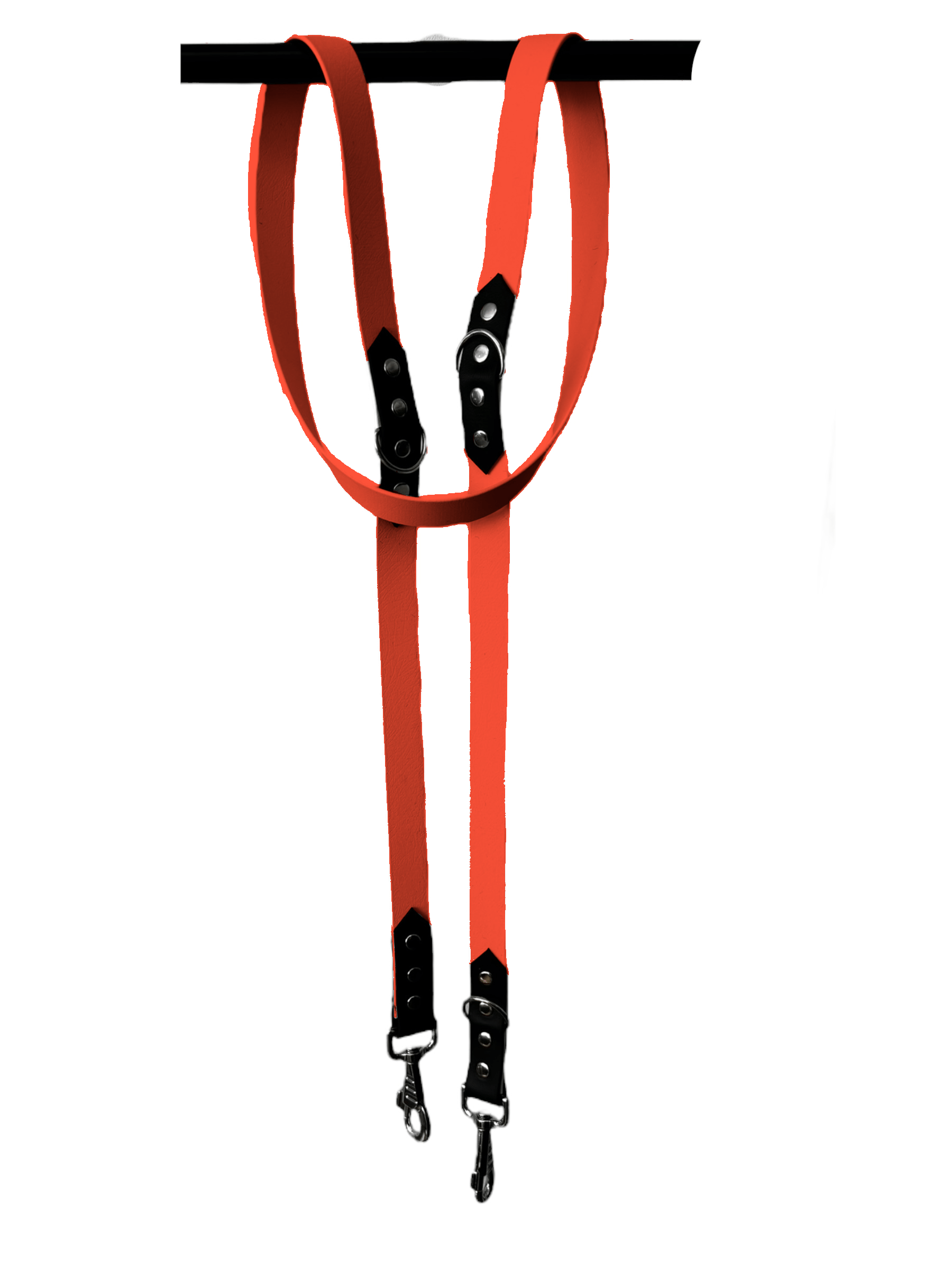 L'atelier du Fourmilier Laisse Orange Laisse Réglable 3 Positions