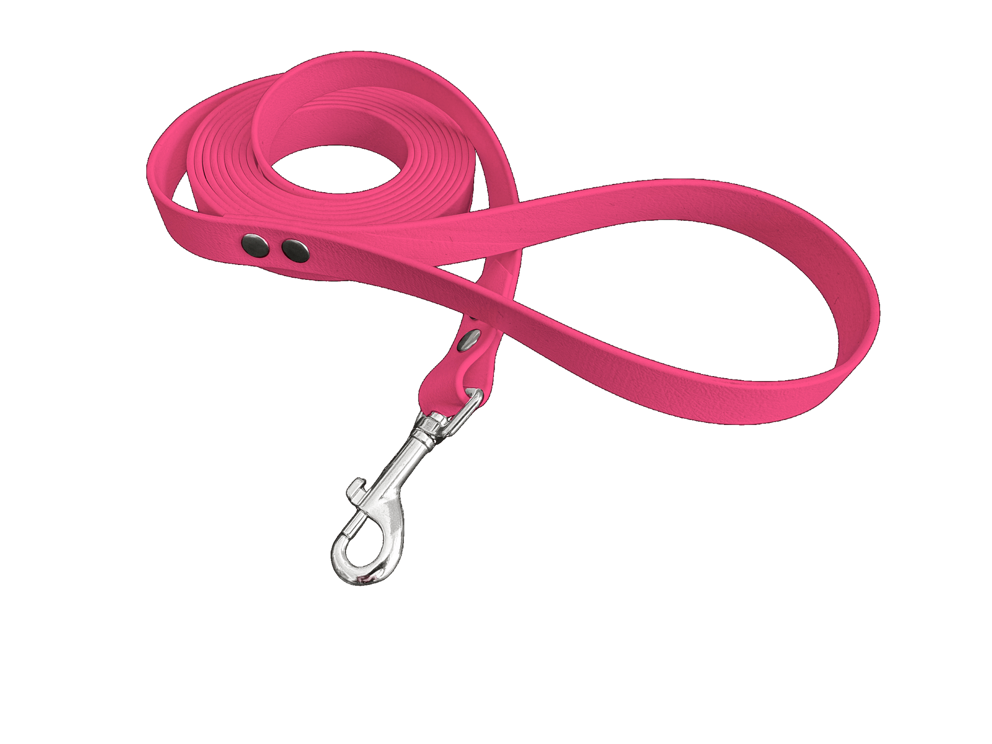 L'atelier du Fourmilier Laisse Rose Fluo Longe en BioThane personnalisable – Largeurs 19 mm ou 25 mm – Longueur au choix jusqu'à 20 mètres