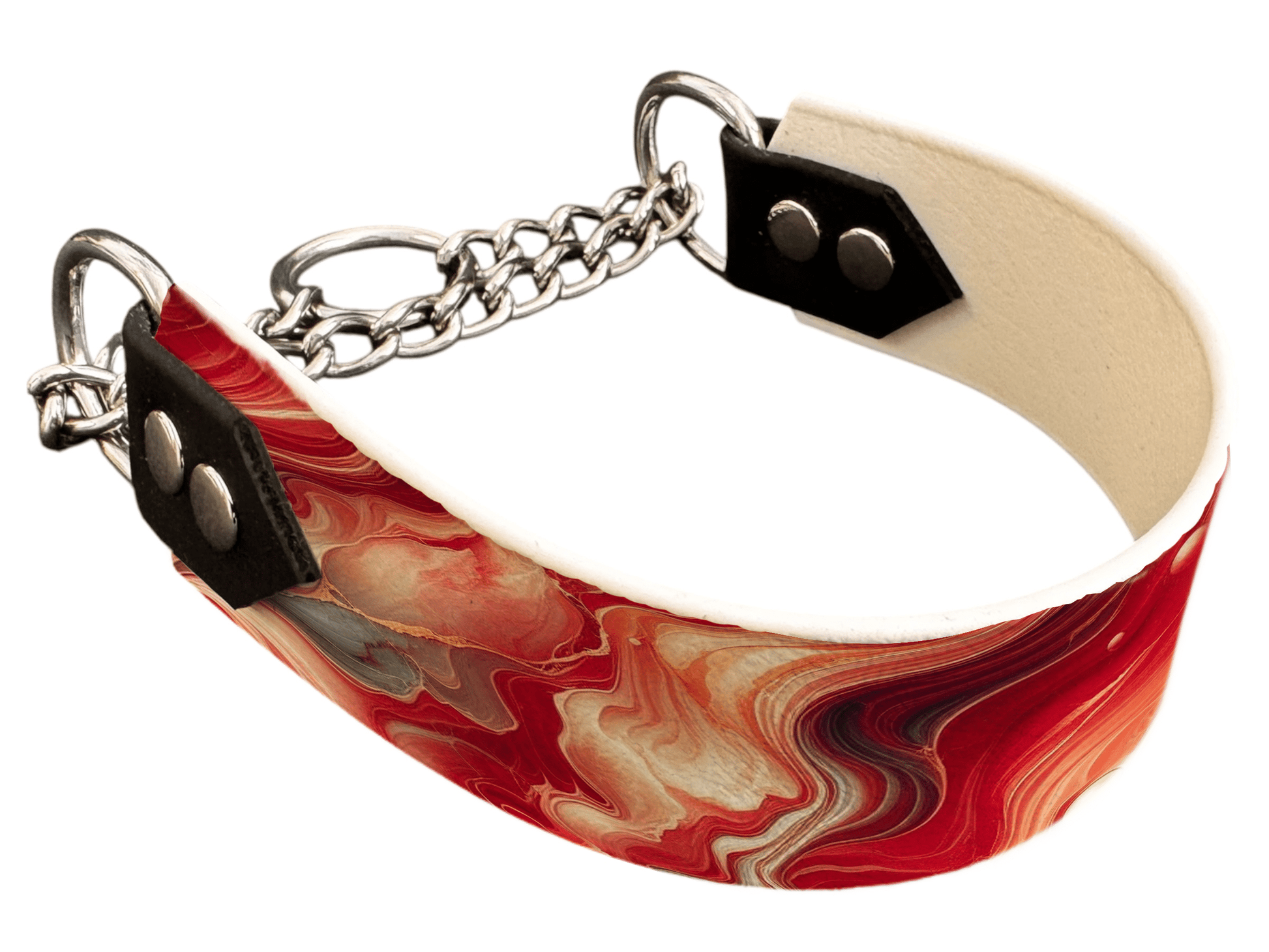 L'atelier du Fourmilier Martingales 10 Martingale pour chien en BioThane® imprimé – Collection abstrait – 38mm