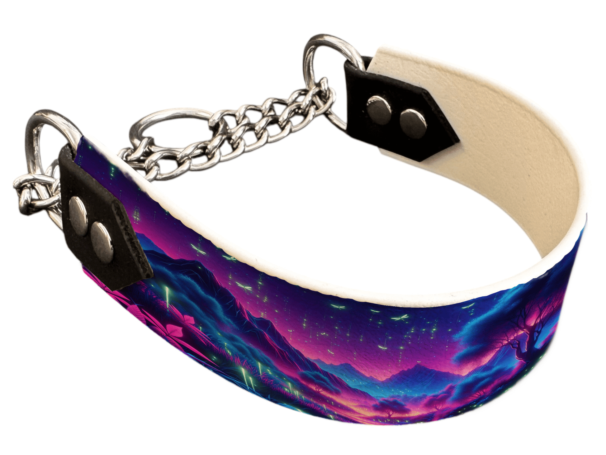 L'atelier du Fourmilier Martingales 104 Martingale pour chien en BioThane® imprimé – Collection paysage– 38mm