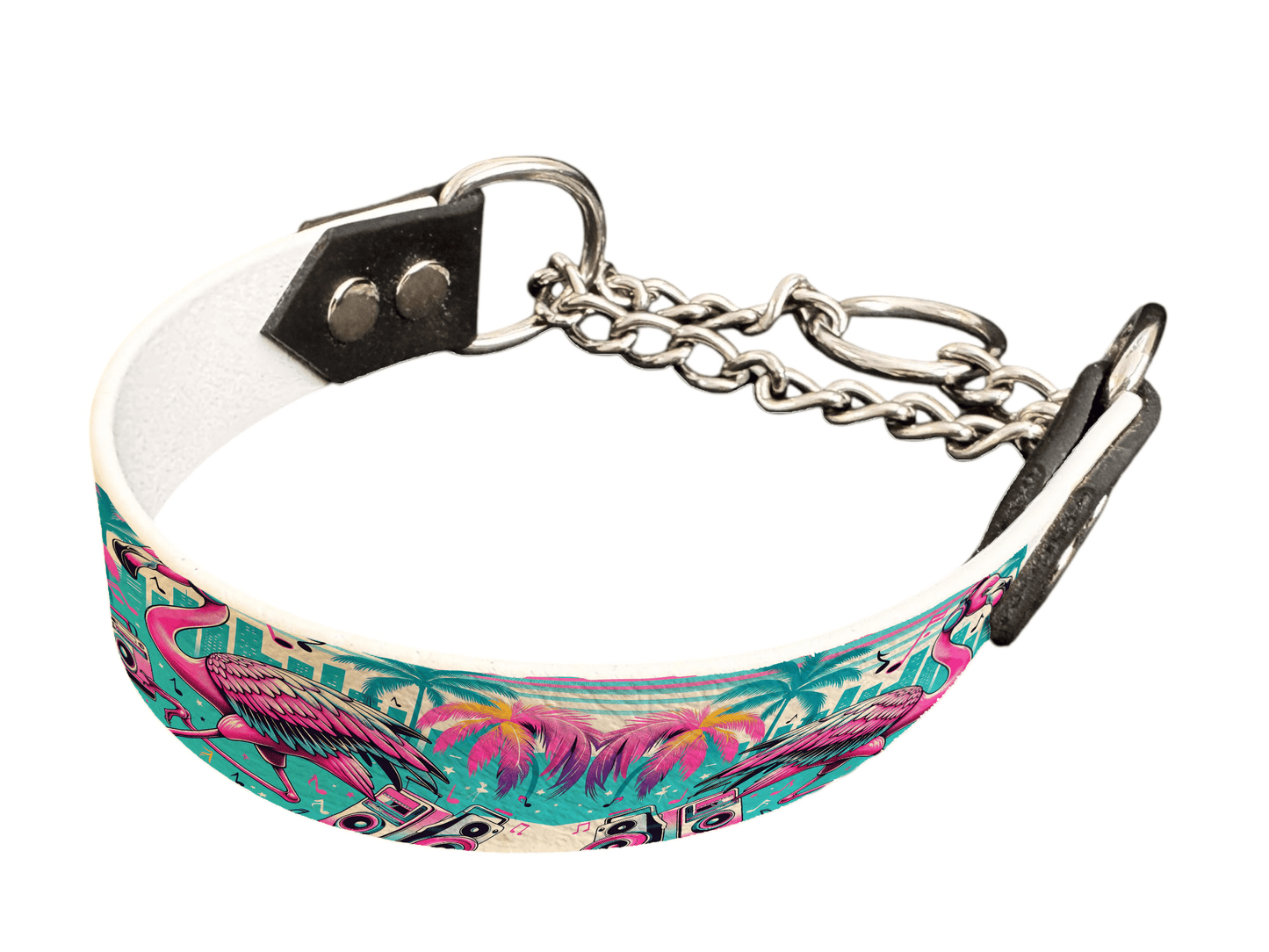 L'atelier du Fourmilier Martingales 108 Martingale pour chien en BioThane® imprimé – Collection pop art– 25mm