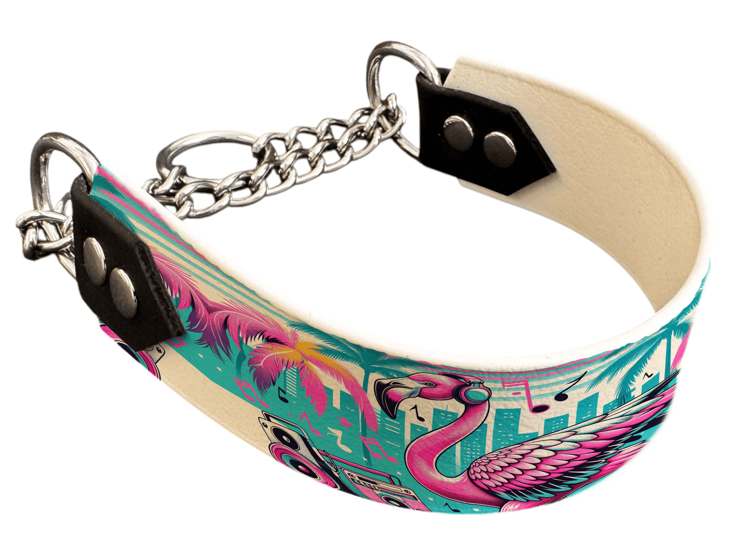 L'atelier du Fourmilier Martingales 108 Martingale pour chien en BioThane® imprimé – Collection pop art– 38mm