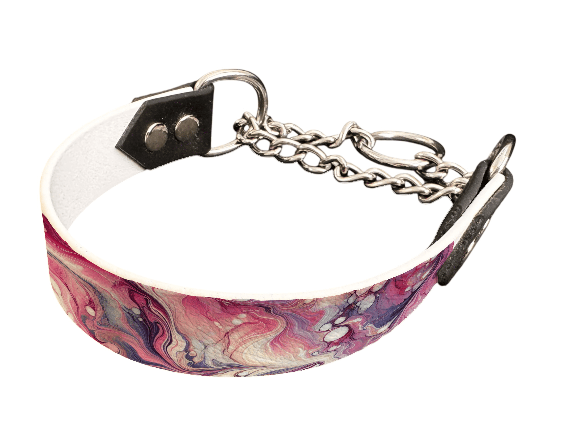 L'atelier du Fourmilier Martingales 11 Martingale pour chien en BioThane® imprimé – Collection abstrait – 25mm