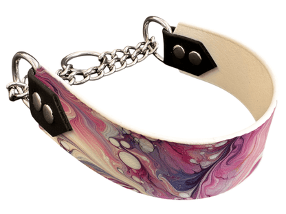 L'atelier du Fourmilier Martingales 11 Martingale pour chien en BioThane® imprimé – Collection abstrait – 38mm