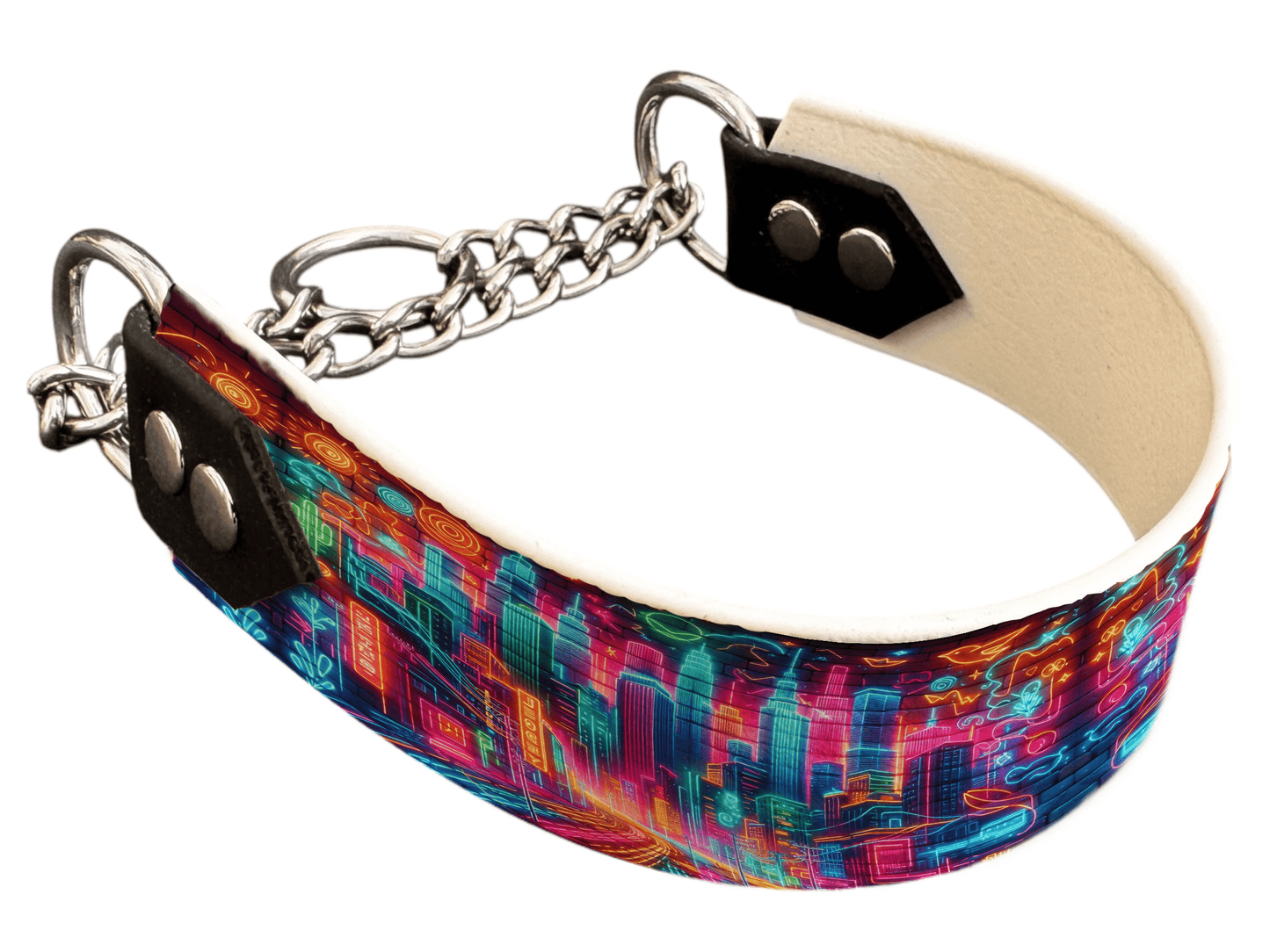 L'atelier du Fourmilier Martingales 115 Martingale pour chien en BioThane® imprimé – Collection pop art– 38mm