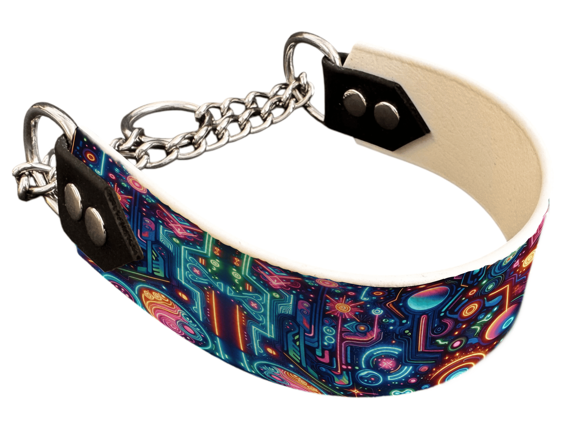 L'atelier du Fourmilier Martingales 117 Martingale pour chien en BioThane® imprimé – Collection pop art– 38mm
