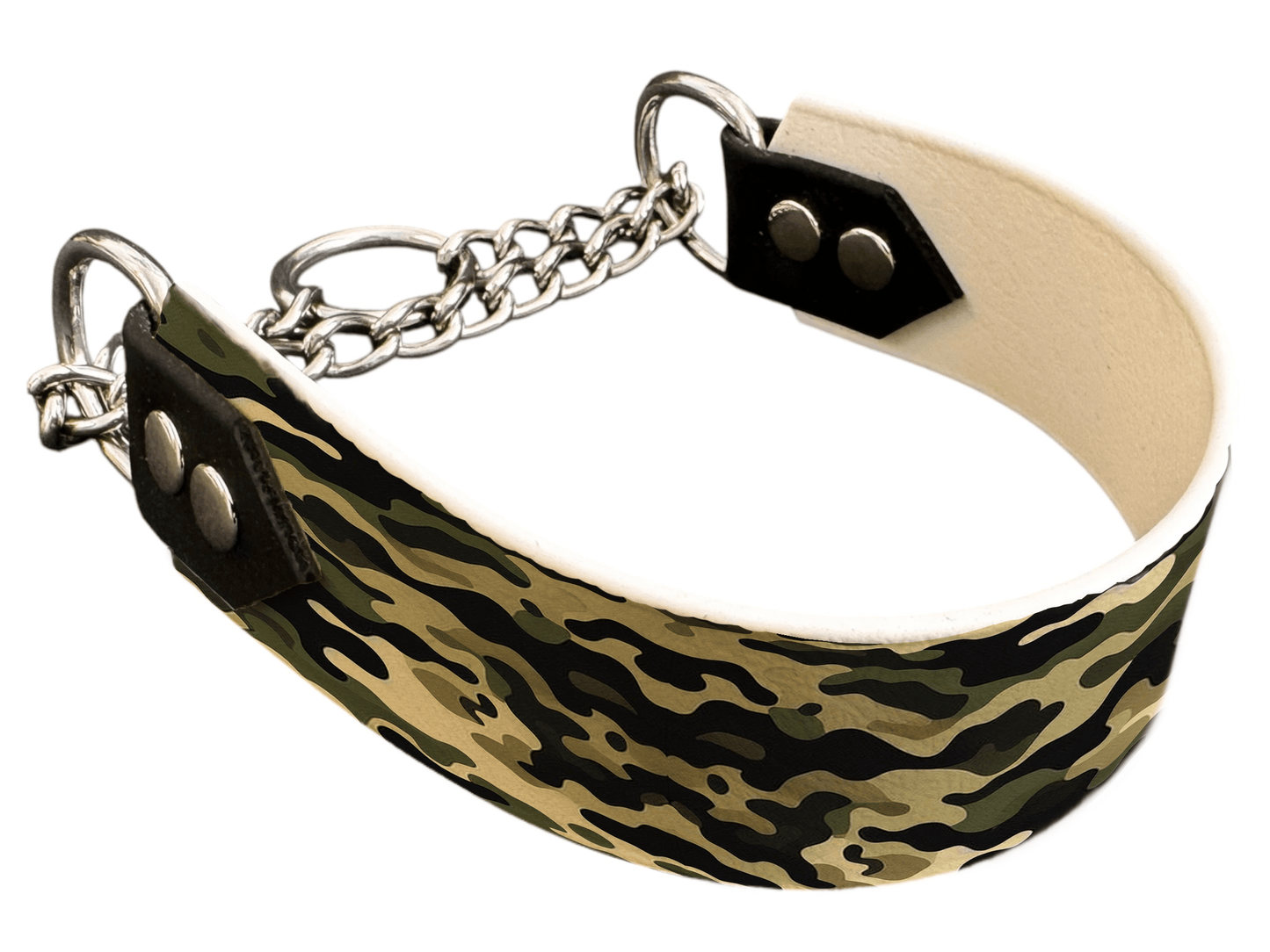 L'atelier du Fourmilier Martingales 12 martingale pour chien en BioThane® imprimé – Collection camouflage– 38mm