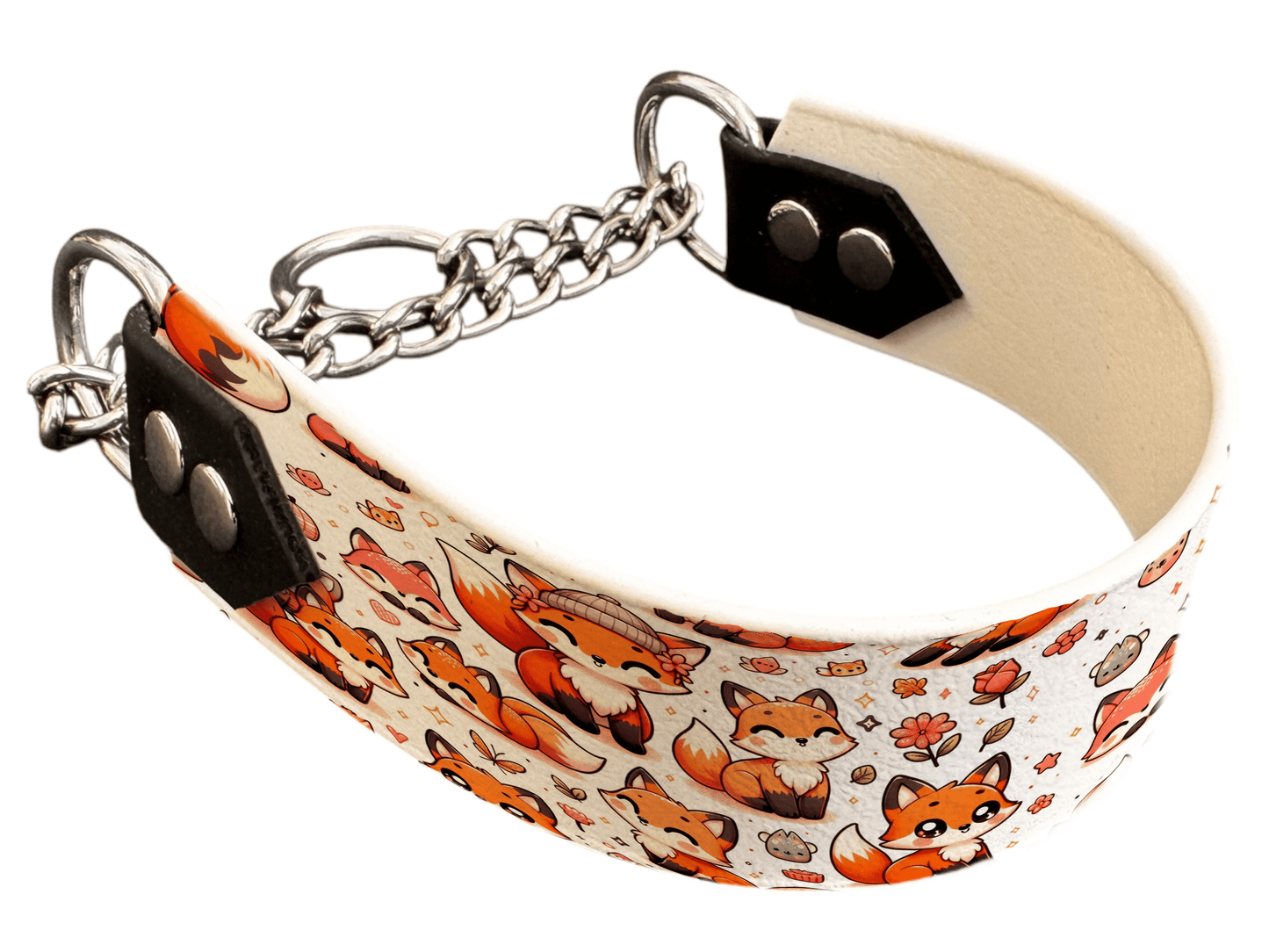 L'atelier du Fourmilier Martingales 120 Martingale pour chien en BioThane® imprimé – Collection animaux pop/kawaii – 38mm