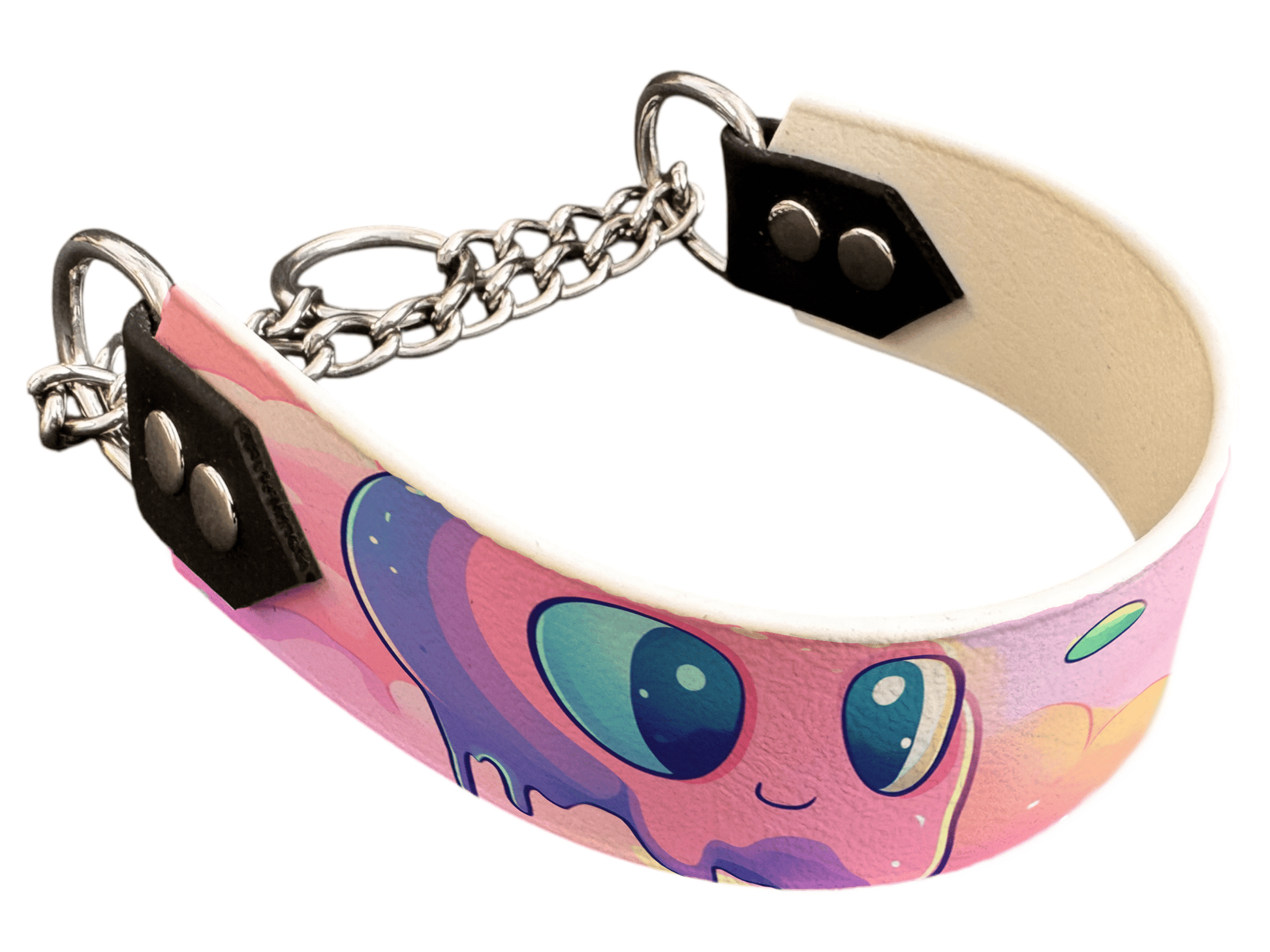 L'atelier du Fourmilier Martingales 127 martingale pour chien en BioThane® imprimé – Collection monstres et créatures imaginaires– 38mm