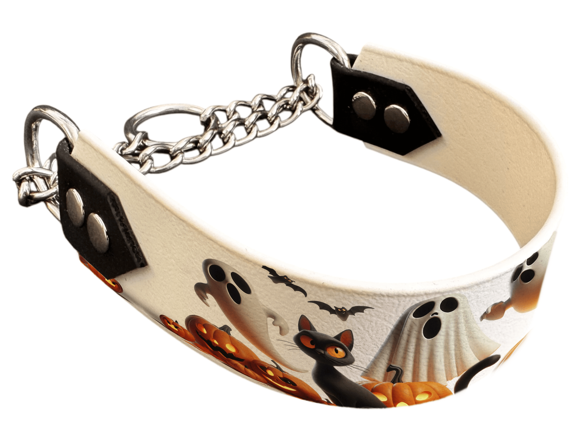 L'atelier du Fourmilier Martingales 132 Martingale pour chien en BioThane® imprimé – Collection Halloween– 38mm