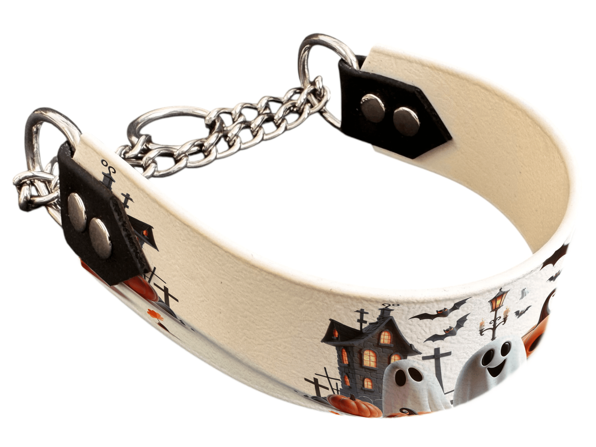 L'atelier du Fourmilier Martingales 136 Martingale pour chien en BioThane® imprimé – Collection Halloween– 38mm