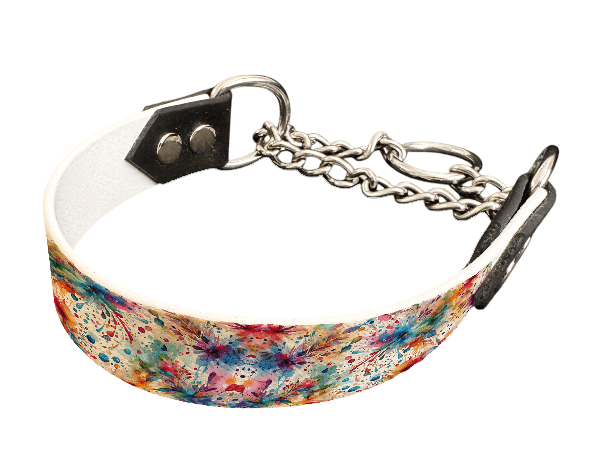 L'atelier du Fourmilier Martingales 14 Martingale pour chien en BioThane® imprimé – Collection abstrait – 25mm