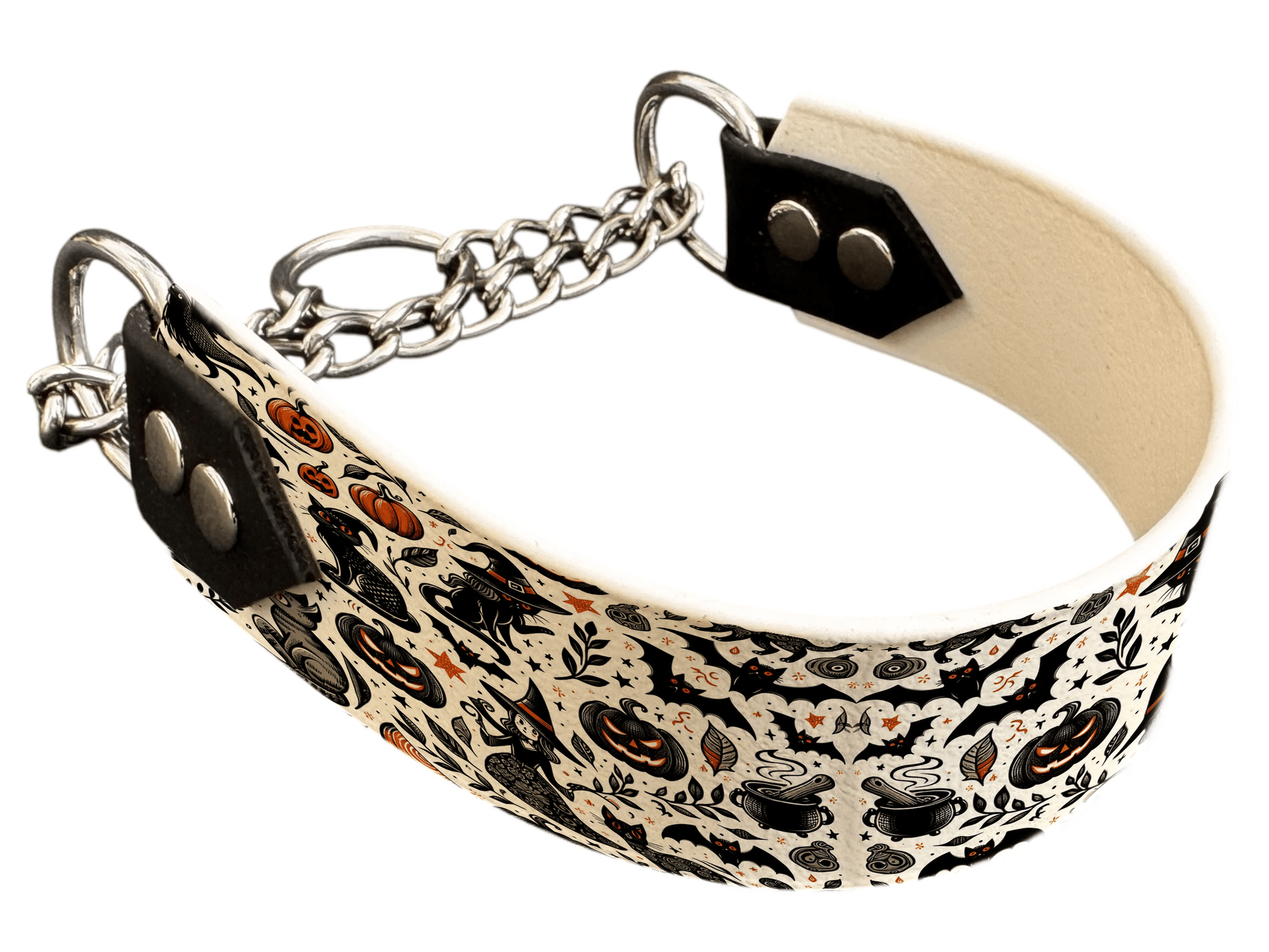 L'atelier du Fourmilier Martingales 144 Martingale pour chien en BioThane® imprimé – Collection Halloween– 38mm