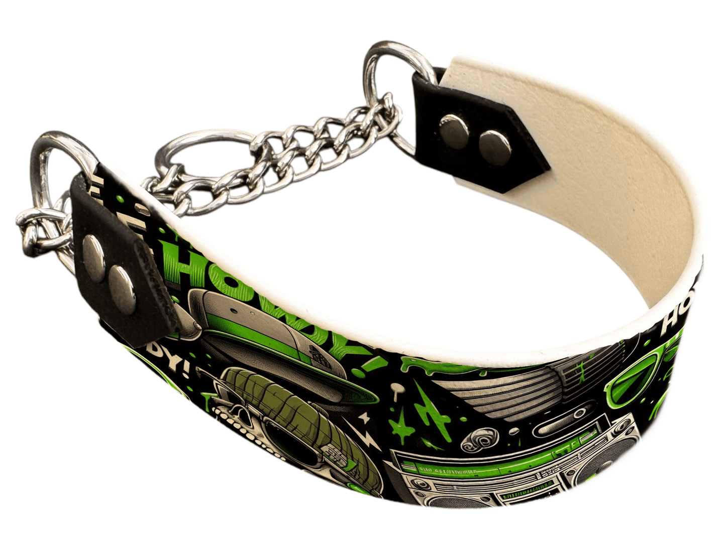 L'atelier du Fourmilier Martingales 169 Martingale pour chien en BioThane® imprimé – Collection pop art– 38mm