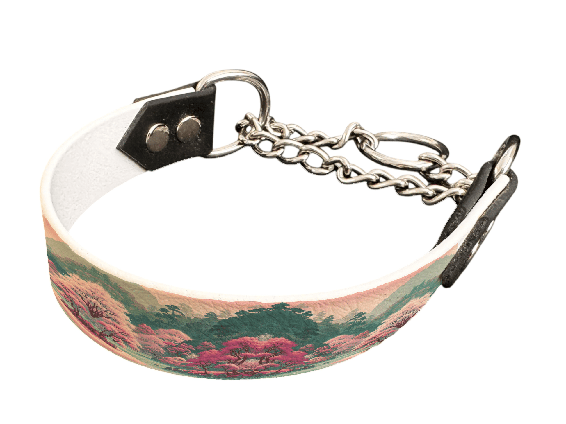 L'atelier du Fourmilier Martingales 173 Martingale pour chien en BioThane® imprimé – Collection paysage– 25mm