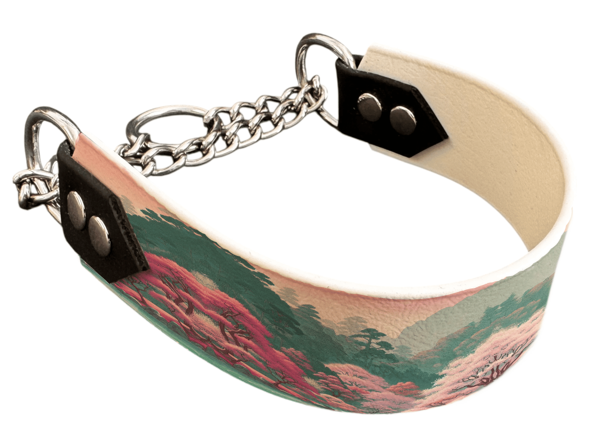 L'atelier du Fourmilier Martingales 173 Martingale pour chien en BioThane® imprimé – Collection paysage– 38mm