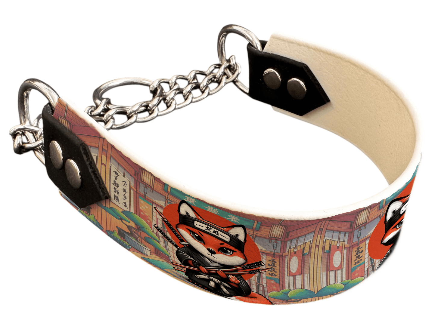 L'atelier du Fourmilier Martingales 174 Martingale pour chien en BioThane® imprimé – Collection animaux pop/kawaii – 38mm