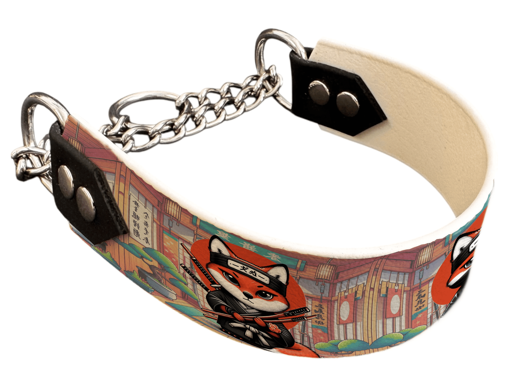L'atelier du Fourmilier Martingales 174 Martingale pour chien en BioThane® imprimé – Collection animaux pop/kawaii – 38mm