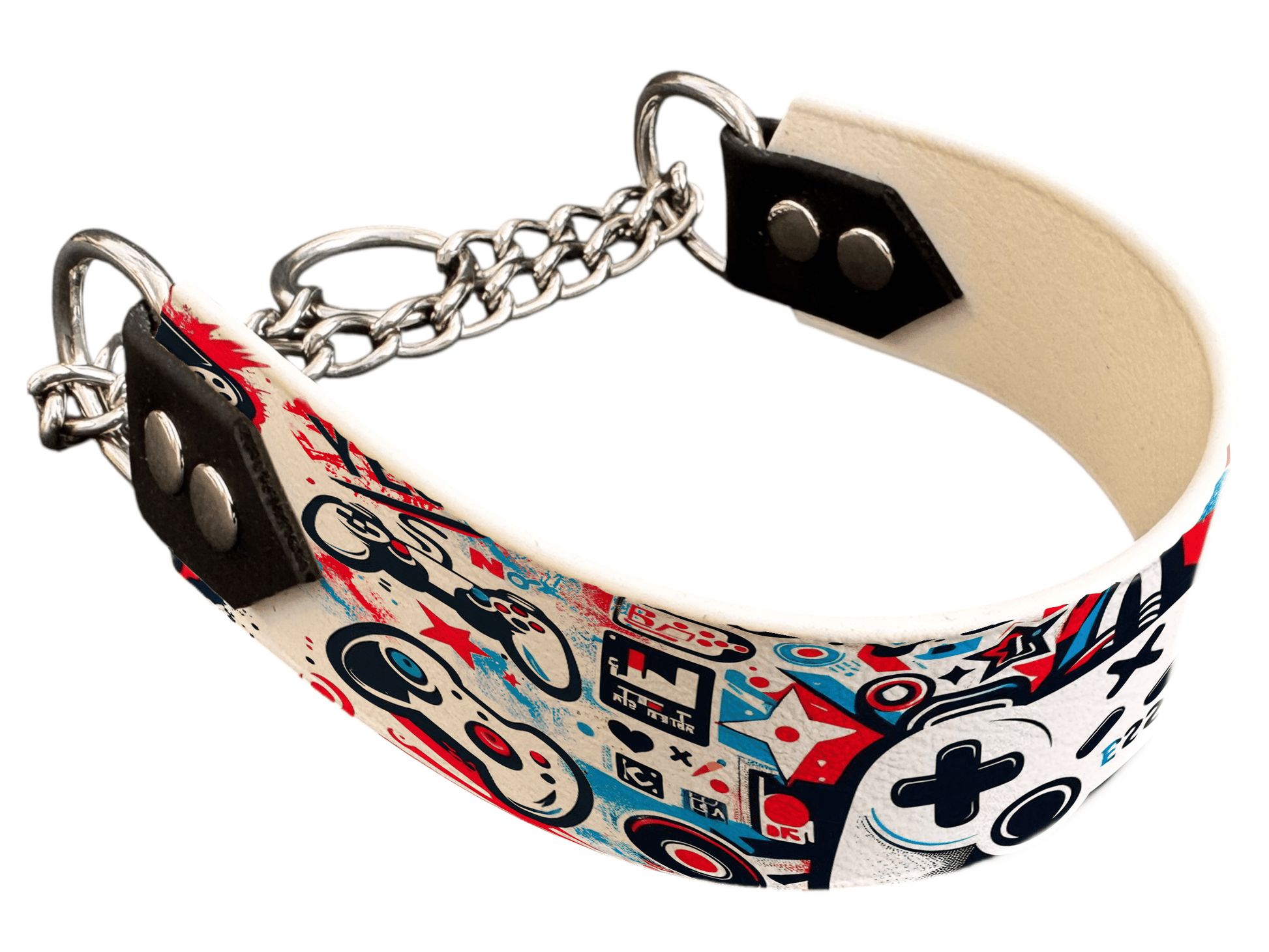 L'atelier du Fourmilier Martingales 175 Martingale pour chien en BioThane® imprimé – Collection pop art– 38mm