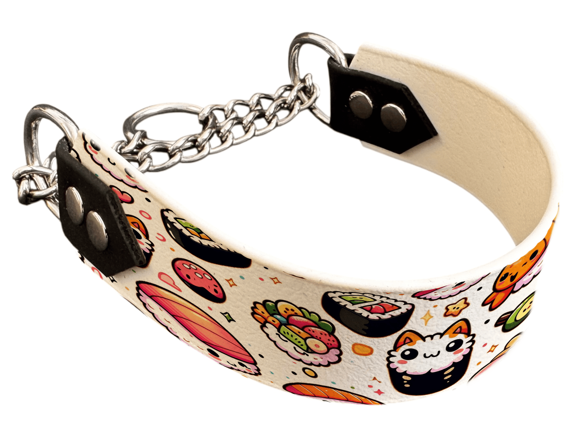 L'atelier du Fourmilier Martingales 18 Martingale pour chien en BioThane® imprimé – Collection gourmandise – 38mm
