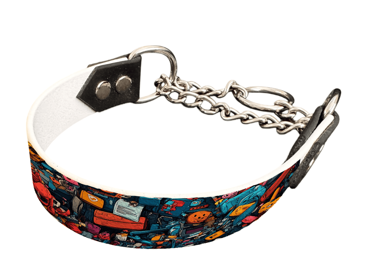 L'atelier du Fourmilier Martingales 180 Martingale pour chien en BioThane® imprimé – Collection pop art– 25mm