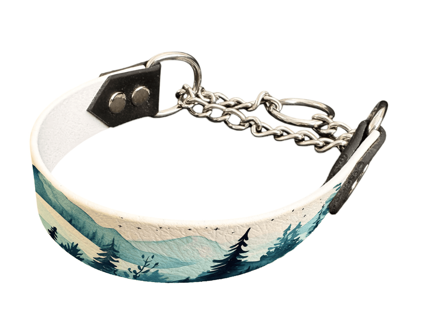 L'atelier du Fourmilier Martingales 184 Martingale pour chien en BioThane® imprimé – Collection paysage– 25mm