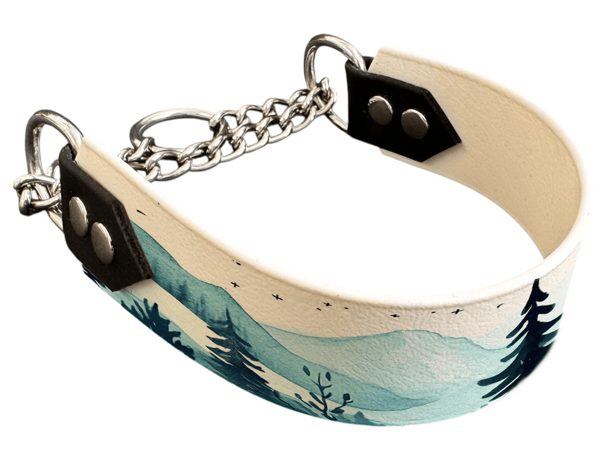 L'atelier du Fourmilier Martingales 184 Martingale pour chien en BioThane® imprimé – Collection paysage– 38mm