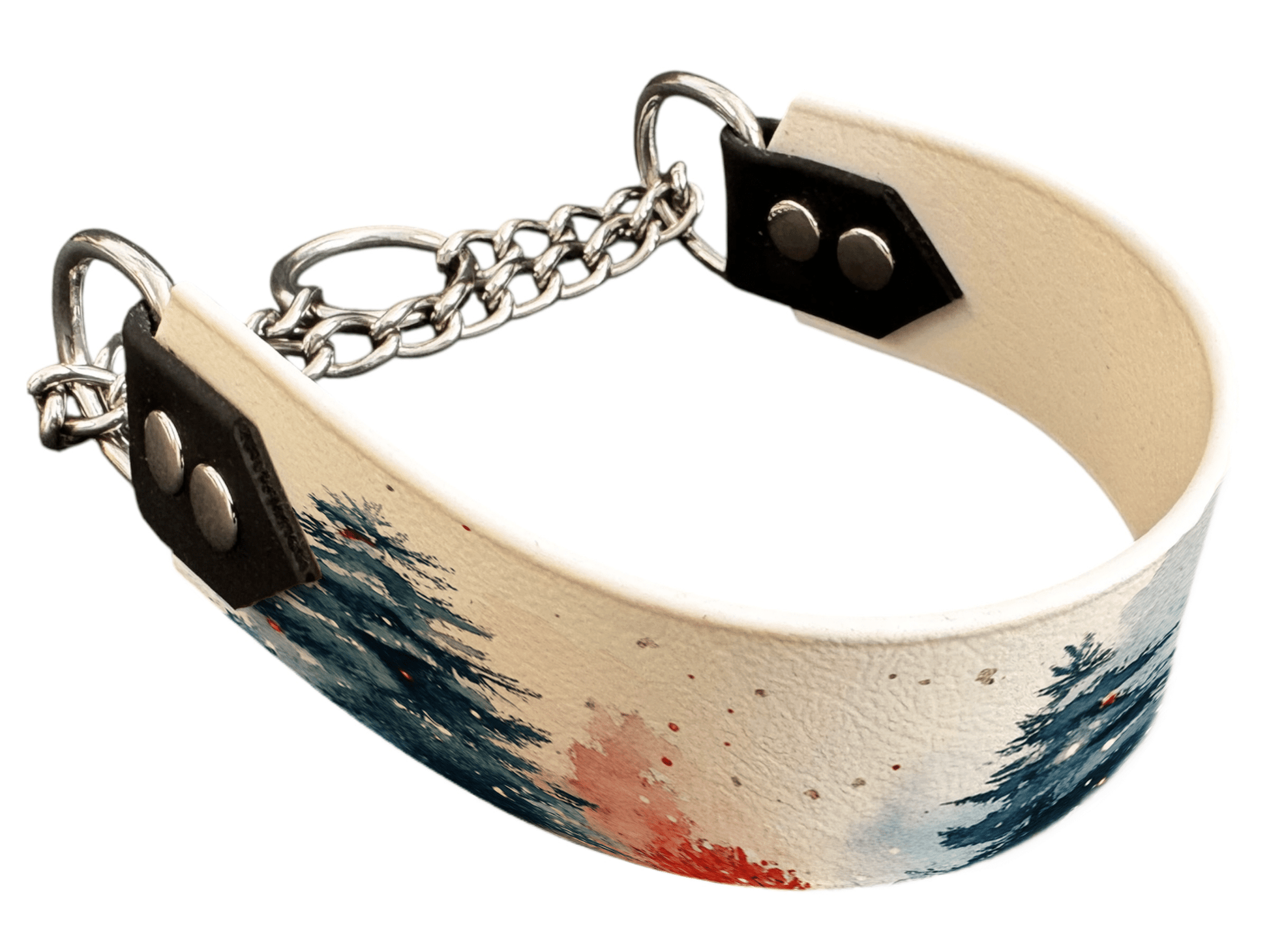 L'atelier du Fourmilier Martingales 189 Martingale pour chien en BioThane® imprimé – Collection paysage– 38mm