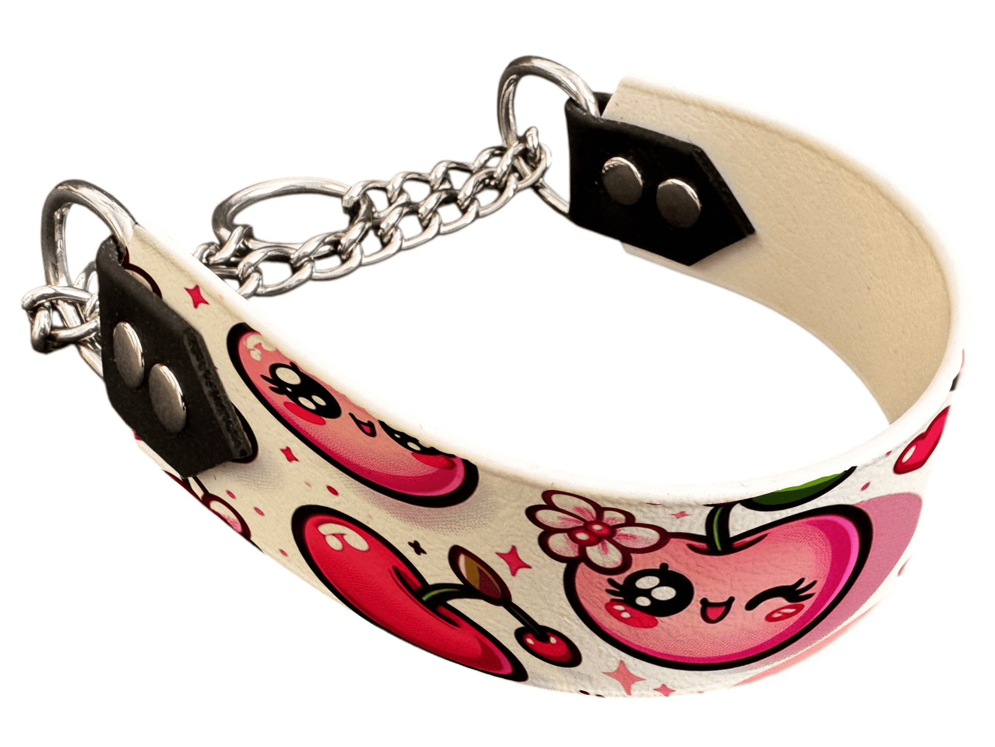 L'atelier du Fourmilier Martingales 20 Martingale pour chien en BioThane® imprimé – Collection gourmandise – 38mm