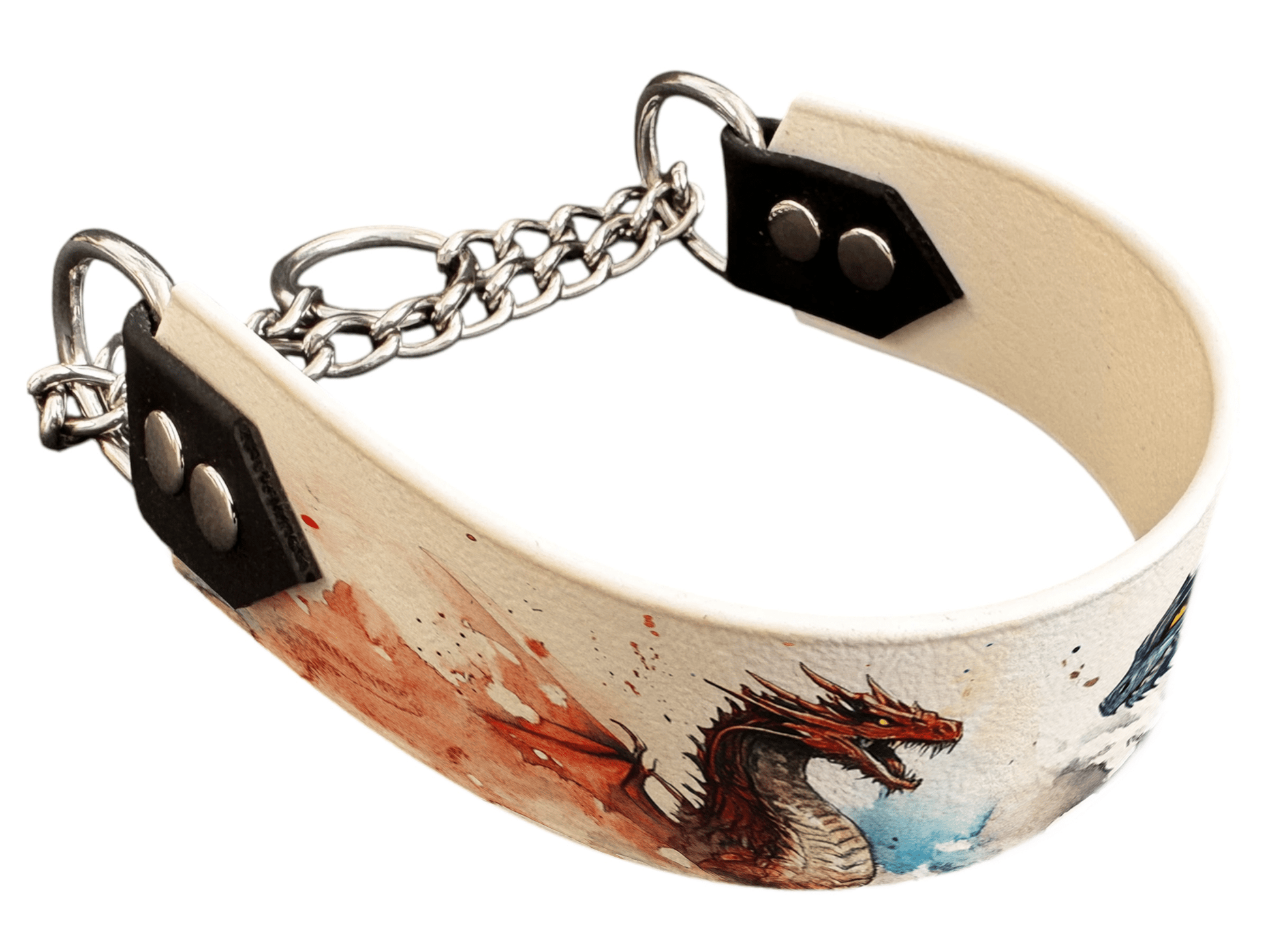 L'atelier du Fourmilier Martingales 204 martingale pour chien en BioThane® imprimé – Collection monstres et créatures imaginaires– 38mm