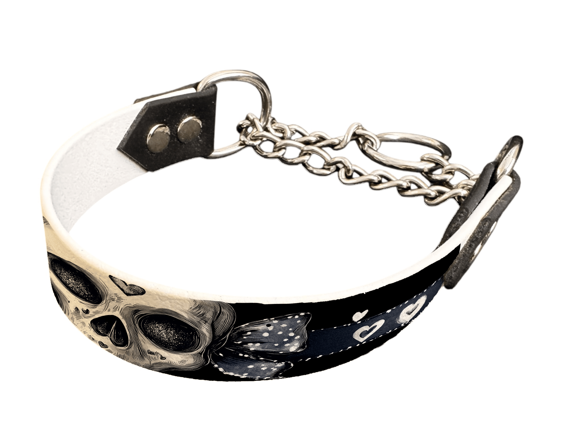 L'atelier du Fourmilier Martingales 209 Martingale pour chien en BioThane® imprimé – Collection tête de mort– 25mm