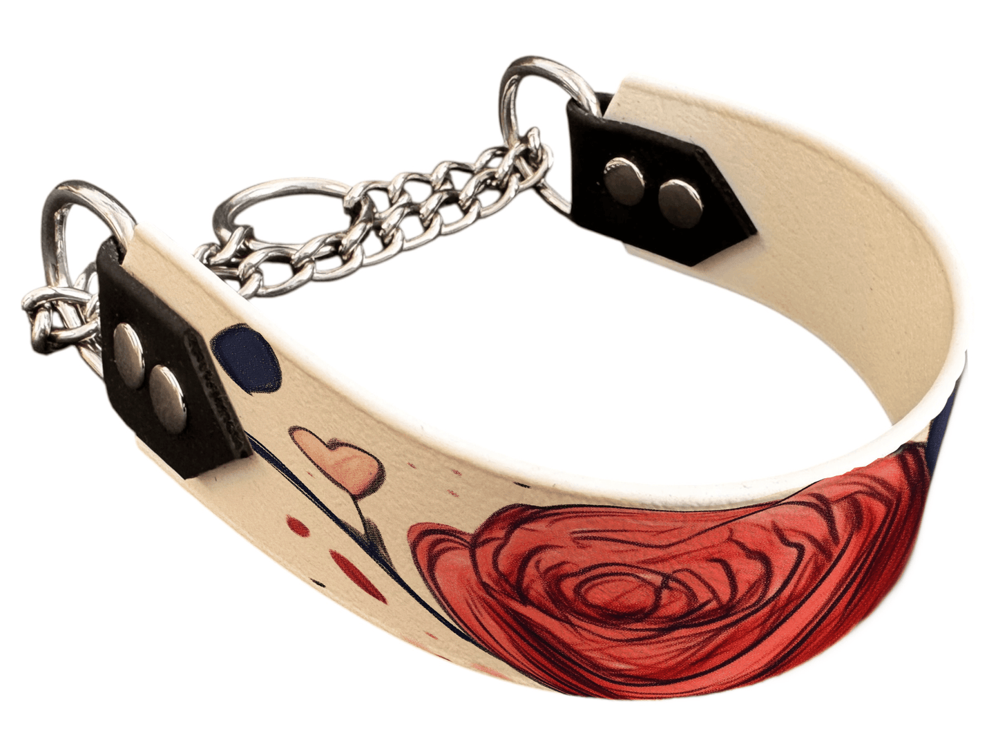 L'atelier du Fourmilier Martingales 210 Martingale pour chien en BioThane® imprimé – Collection plantes et fleurs – 38mm