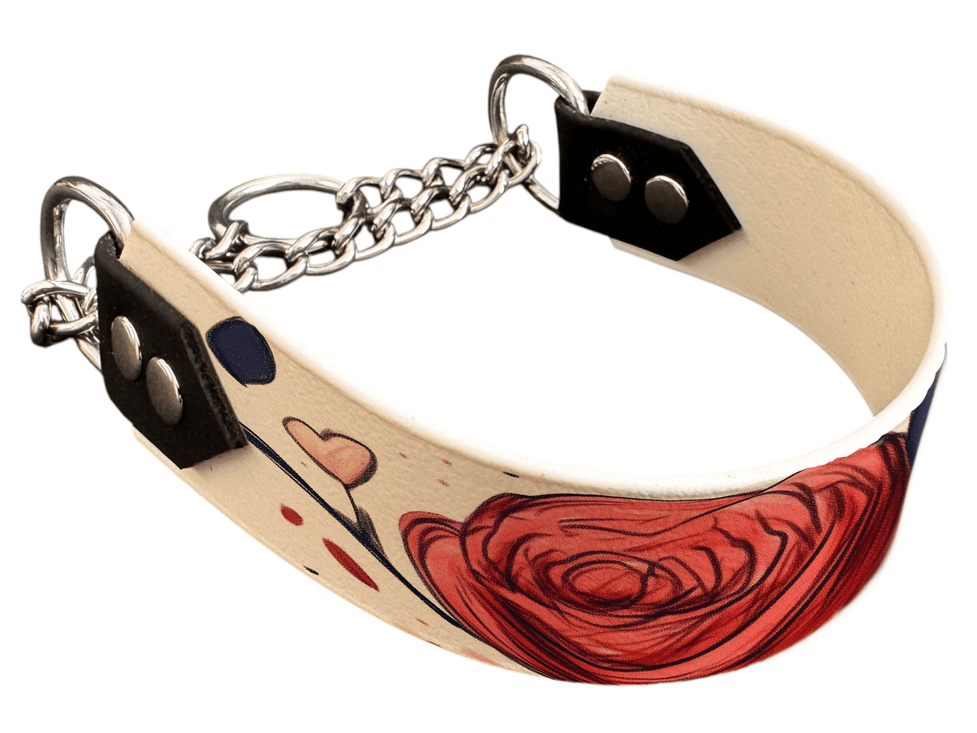 L'atelier du Fourmilier Martingales 210 Martingale pour chien en BioThane® imprimé – Collection plantes et fleurs – 38mm