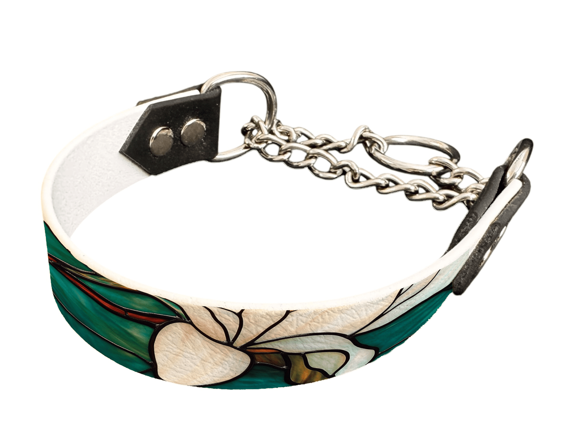 L'atelier du Fourmilier Martingales 220 Martingale pour chien en BioThane® imprimé – Collection plantes et fleurs – 25mm