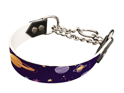 L'atelier du Fourmilier Martingales 224 Martingale pour chien en BioThane® imprimé – Collection galaxie – 25mm