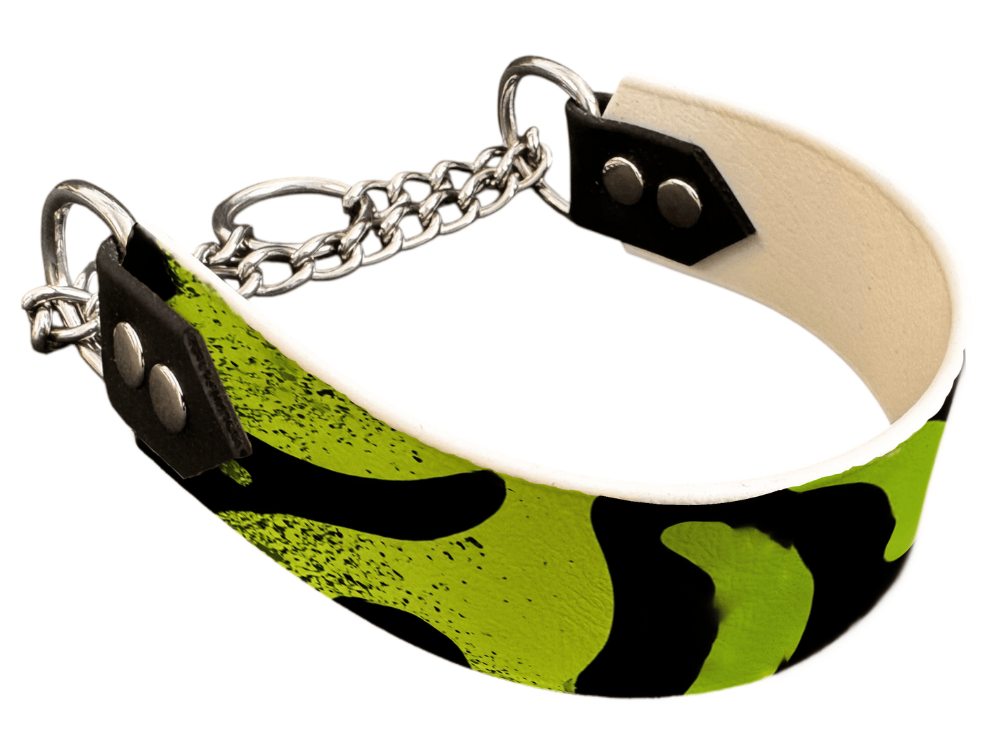 L'atelier du Fourmilier Martingales 235 Martingale pour chien en BioThane® imprimé – Collection abstrait – 38mm