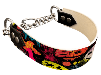 L'atelier du Fourmilier Martingales 238 Martingale pour chien en BioThane® imprimé – Collection pop art– 38mm