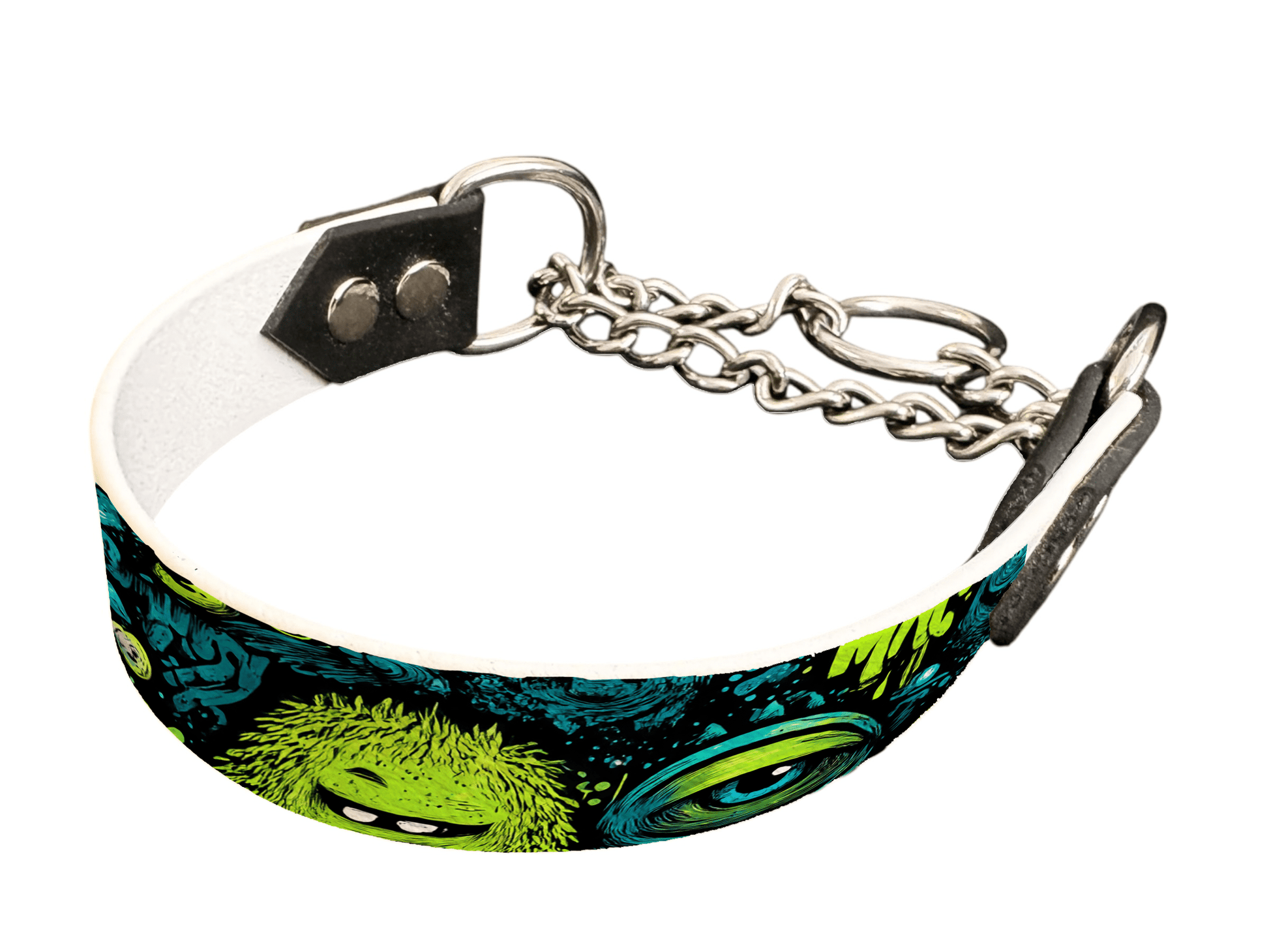 L'atelier du Fourmilier Martingales 242 martingale pour chien en BioThane® imprimé – Collection monstres et créatures imaginaires– 25mm