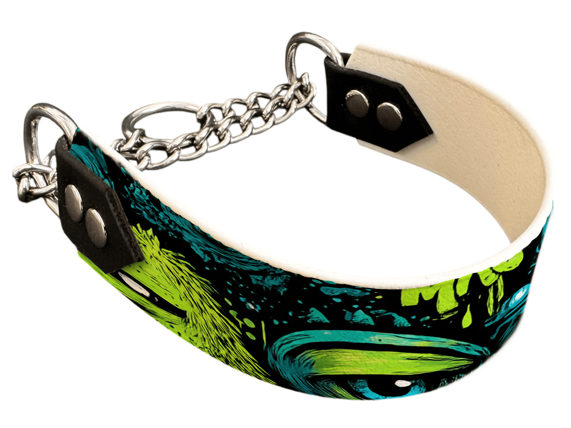 L'atelier du Fourmilier Martingales 242 martingale pour chien en BioThane® imprimé – Collection monstres et créatures imaginaires– 38mm