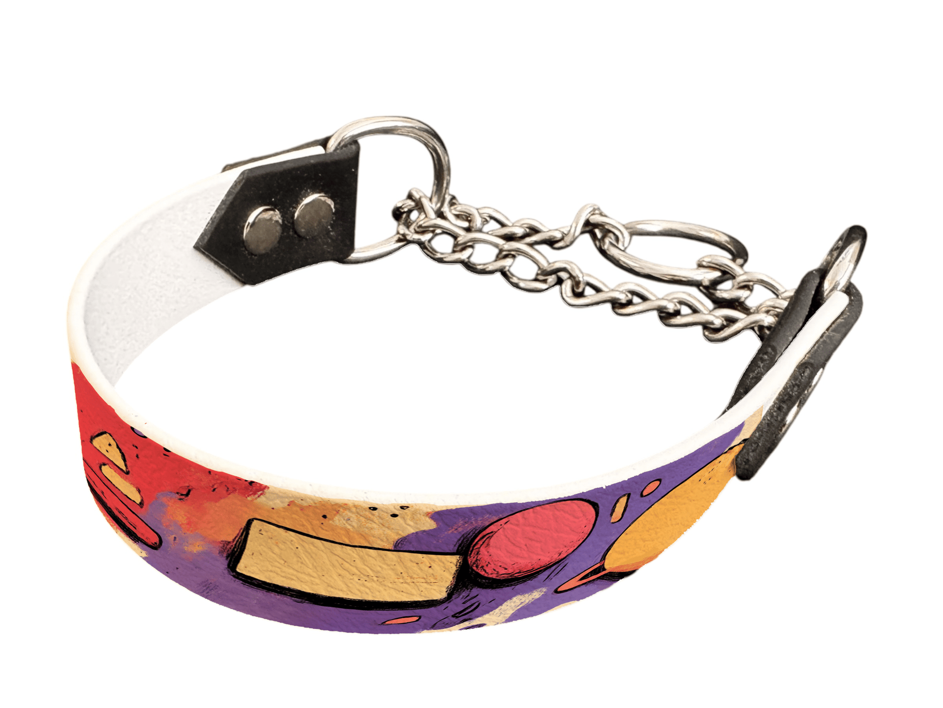 L'atelier du Fourmilier Martingales 243 Martingale pour chien en BioThane® imprimé – Collection abstrait – 25mm