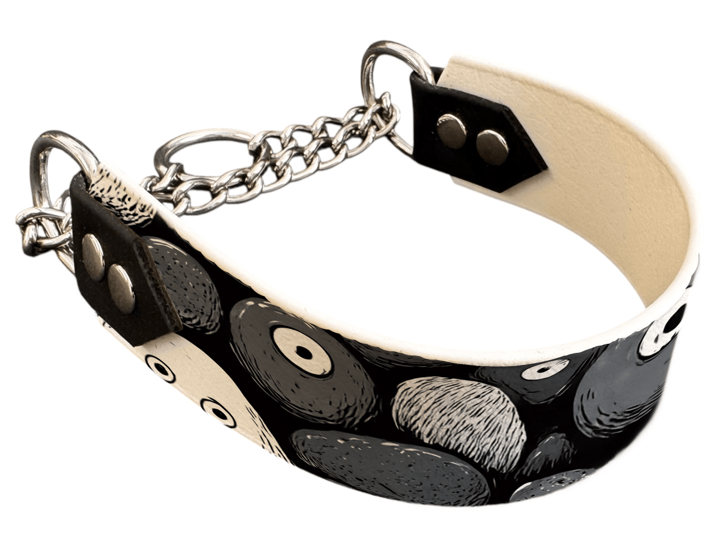 L'atelier du Fourmilier Martingales 244 Martingale pour chien en BioThane® imprimé – Collection pop art– 38mm